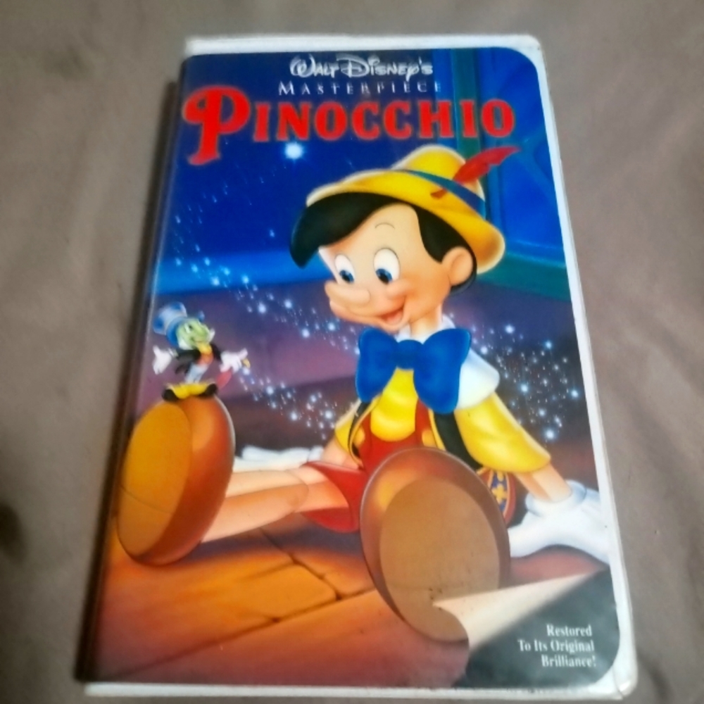 Pinocchio VHS Rare Walt Disney's Masterpiece Collection 1993. SHIPS FREE